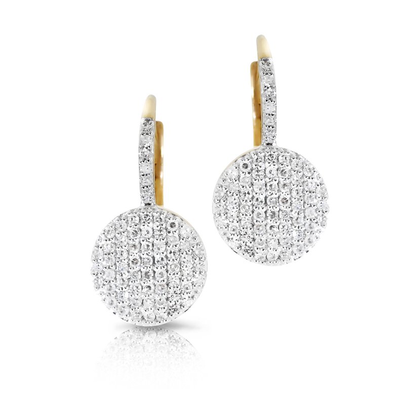 Phillips House Affair 14k Yellow Gold Petite Infinity Earrings with Pave Diamonds