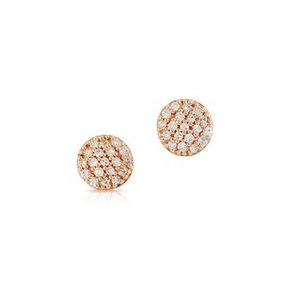 Rose gold phillips house pave stud diamond earrings