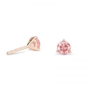 Lightbox Lab-Grown .50ct Pink Diamond Stud Earrings in 10k Rose Gold