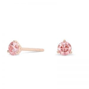 Lightbox Lab-Grown .50ct Pink Diamond Stud Earrings in 10k Rose Gold