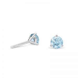 Lightbox Lab-Grown .50ct Blue Diamond Stud Earrings in 10k White Gold