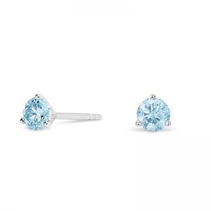 Lightbox Lab-Grown .50ct Blue Diamond Stud Earrings in 10k White Gold