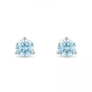 Lightbox 1.00ct Lab-Grown Blue Diamond Stud Earrings