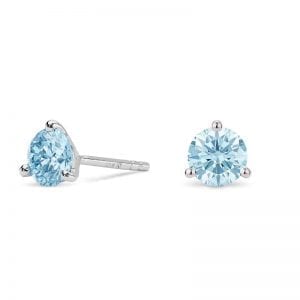 Lightbox 1.00ct Lab-Grown Blue Diamond Stud Earrings