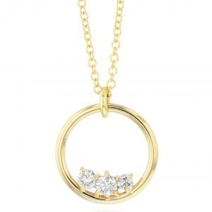 Phillips House Enchanted Loop Necklace with Diamonds in 14k Yellow Gold