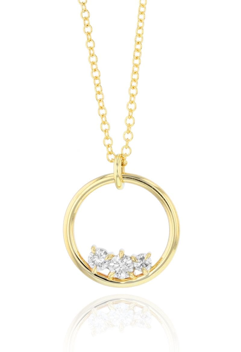 Phillips House Enchanted Loop Necklace with Diamonds in 14k Yellow Gold