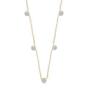 Phillips House Five Micro Station Infinity Necklace in 14k Yellow Gold