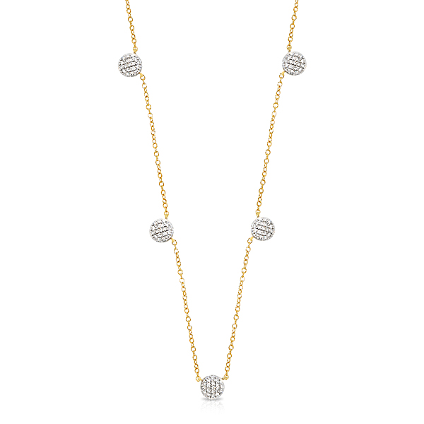 Phillips House Five Micro Station Infinity Necklace in 14k Yellow Gold