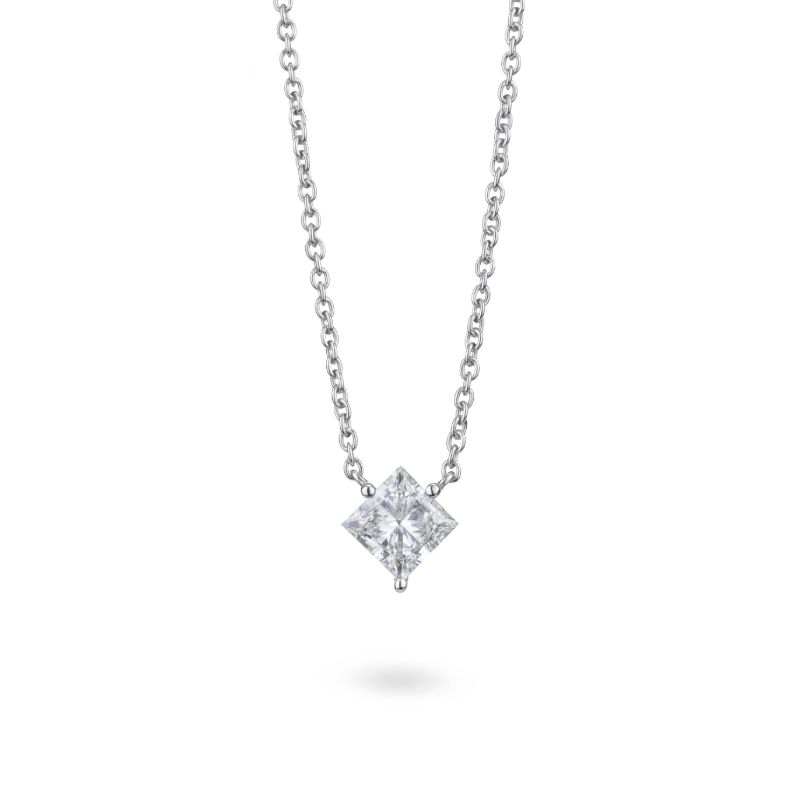 Lightbox Lab-Grown Princess Cut Diamond Necklace