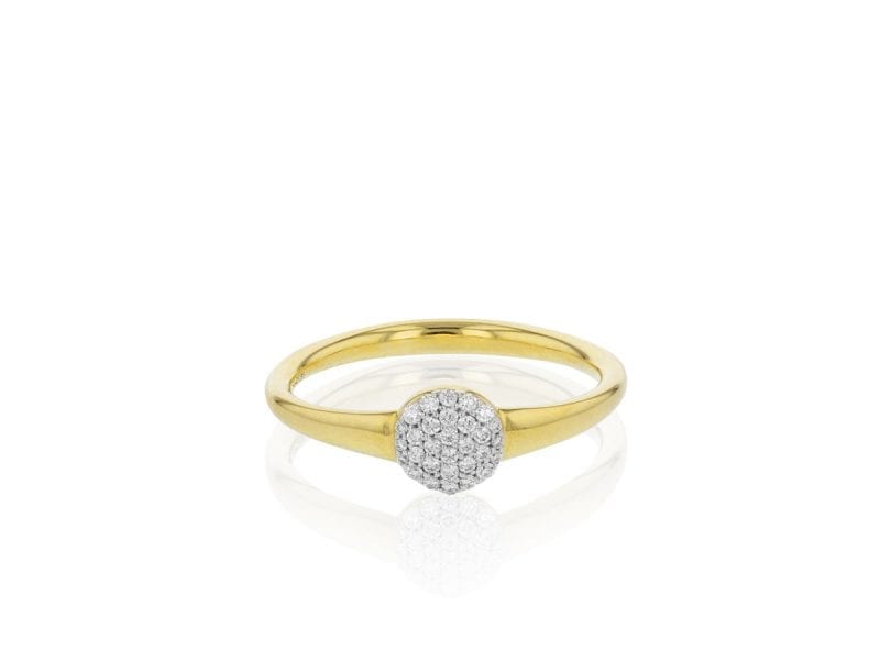 Phillips House Micro Infinity Stack Ring with Diamonds in 14k Yellow Gold