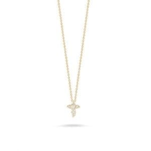 Roberto Coin Baby Cross Pendant Necklace with Diamond Necklaces & Pendants Bailey's Fine Jewelry