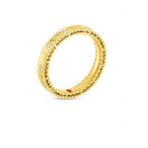 Roberto Coin 18k Yellow Gold Princess Ring with Diamonds