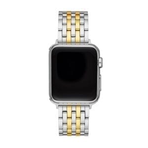 Michele 38/40mm Stainless Steel and 18k Yellow Gold Plate Apple Watch Strap