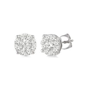 Lovebright Cluster Diamond Stud Earrings