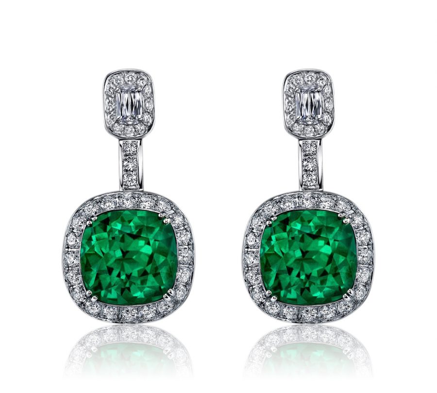 17.39ct Cushion Emerald Earrings – Bailey's Fine Jewelry