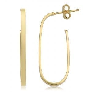 Bailey’s Goldmark Collection Oval Hoop Earrings in 14k Yellow Gold Earrings Bailey's Fine Jewelry