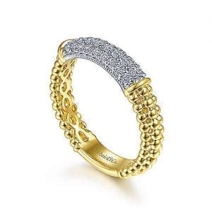 Bead Diamond Band Ring