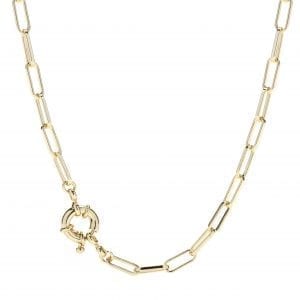 14k Yellow Gold Plate Paperclip Chain Necklace, 32″ Chains Bailey's Fine Jewelry