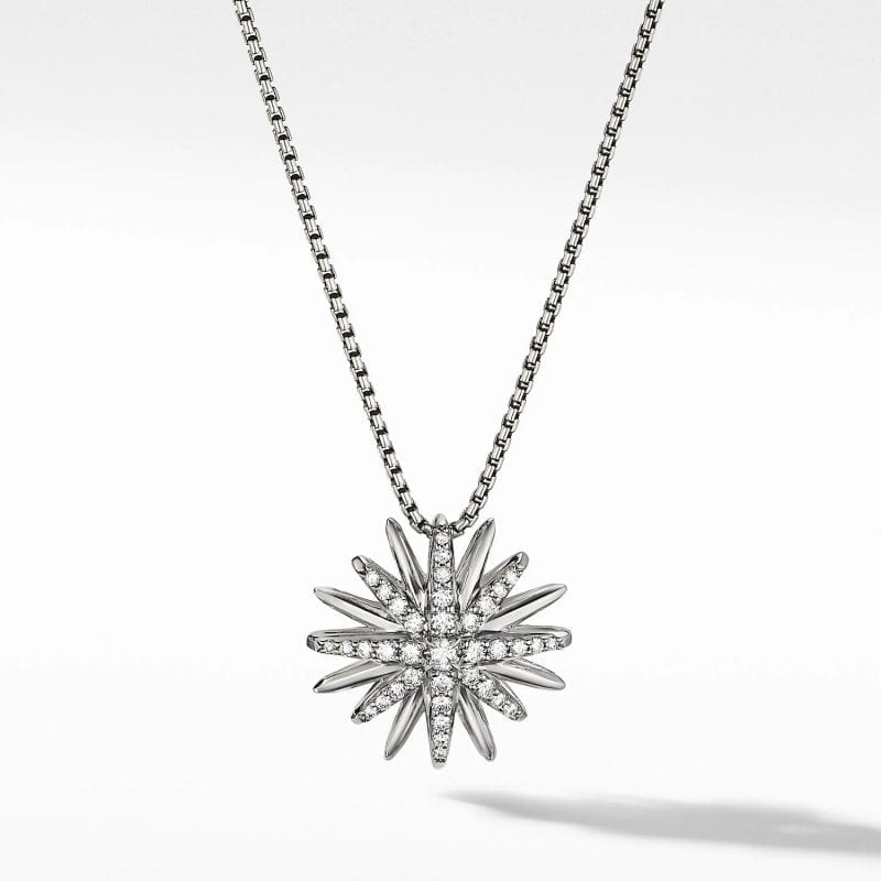 David Yurman Starburst Diamond Pendant Necklace