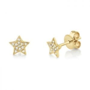 Bailey’s Goldmark Collection Pave Diamond Star Stud Earrings in 14k Yellow Gold Earrings Bailey's Fine Jewelry