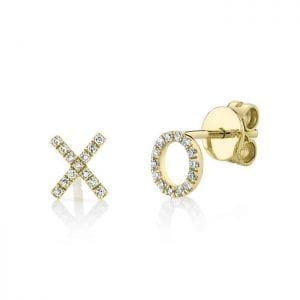Bailey's Goldmark Collection XO Diamond Stud Earrings