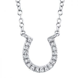 Bailey’s Goldmark Collection Diamond Horseshoe Pendant Necklace Necklaces & Pendants Bailey's Fine Jewelry