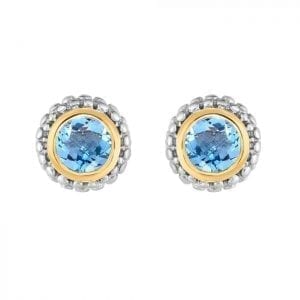 Sterling Silver Blue Topaz Stud Earrings Earrings Bailey's Fine Jewelry