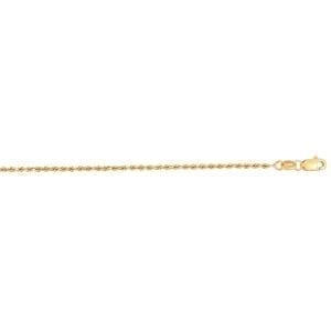 14K Gold 1.25mm Diamond Cut Rope Chain Chains Bailey's Fine Jewelry