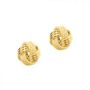 Knot Stud Earrings in 14k Yellow Gold Earrings Bailey's Fine Jewelry