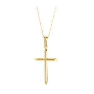 Polished Cross Necklace Necklaces & Pendants Bailey's Fine Jewelry