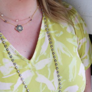 Freida Rothman Round Pave Pendant Necklace