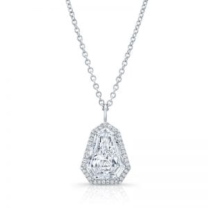 Shield Diamond Pendant Necklace