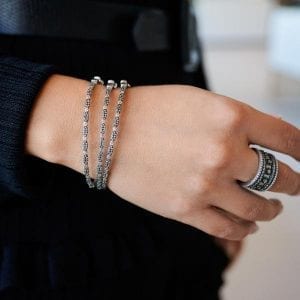 Freida Rothman Marquise Pave Thin Hinge Bracelet