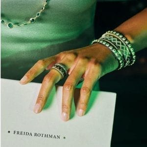 Freida Rothman Midnight Stack Marquise Ring