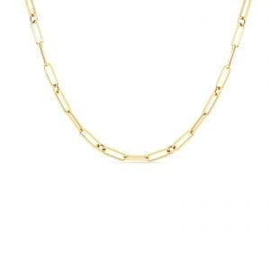 Roberto Coin 18k Alternating Paperclip Link Chain Necklace