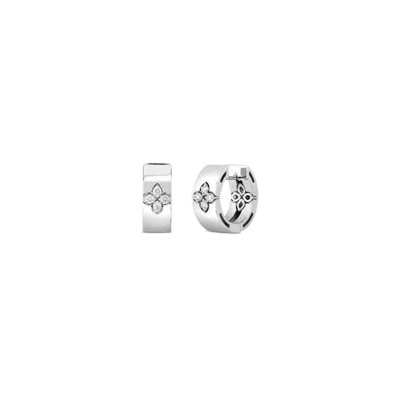 Roberto Coin 18k Love In Verona Diamond Hoop Earrings