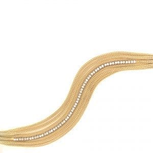 14k Multi-Row Chain Bracelet with Diamonds Bracelets Bailey's Fine Jewelry