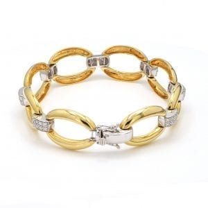 Pave Diamond Link 14k Bracelet