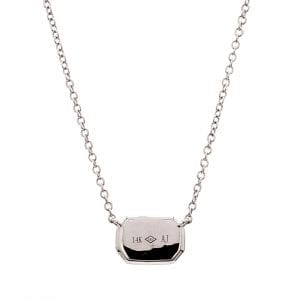 Pave Diamond Pendant Necklace in 14k White Gold