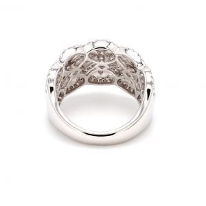 Open Lace Diamond Ring in 14k White Gold