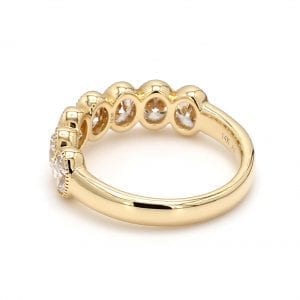 Seven Stone Diamond Ring in 14k Yellow Gold