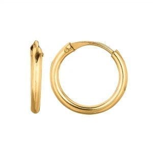 Endless Hoop Earrings in 14k Yellow Gold Earrings Bailey's Fine Jewelry