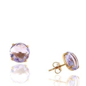 Rose Amethyst Stud Earrings in 14k Rose Gold Earrings Bailey's Fine Jewelry