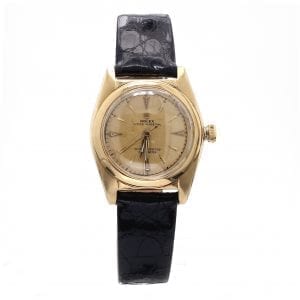 Bailey’s Certified Pre-Owned Rolex 1940s 14k Yellow Gold 30mm Bubbleback Watches Bailey's Fine Jewelry