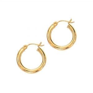 3mm Hoop Earrings in 14k Yellow Gold Earrings Bailey's Fine Jewelry