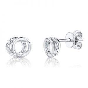 Diamond Interlocking Circles Stud Earrings Earrings Bailey's Fine Jewelry