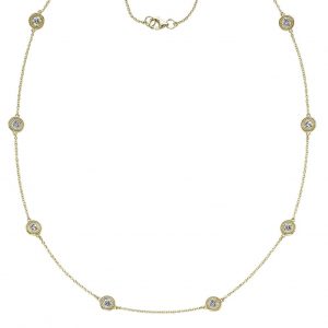 Eight Diamonds By The Yard Necklace in 14k Yellow Gold Necklaces & Pendants Bailey's Fine Jewelry