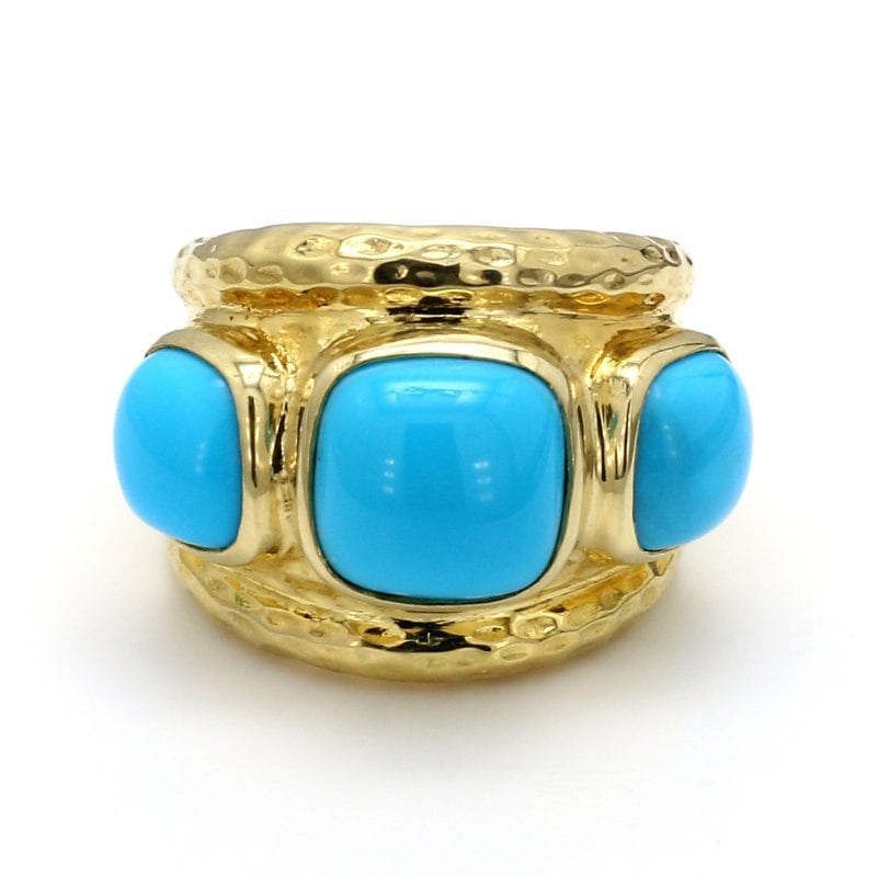 Sleeping Beauty Turquoise Ring in 14k Yellow Gold