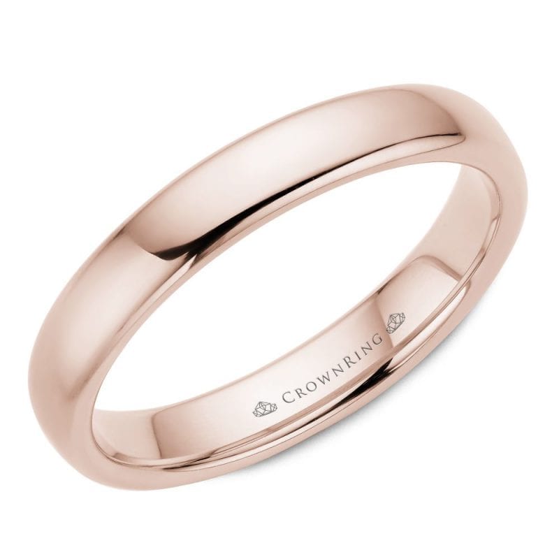 rose gold wedding band ring