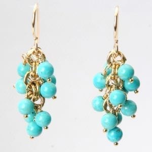 Wendy Perry Ocean Grove Turquoise Bead Earrings Earrings Bailey's Fine Jewelry